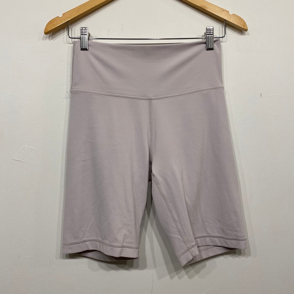 TNA Aritzia Atmosphere High Rise Biker Shorts Cream Purple Size M